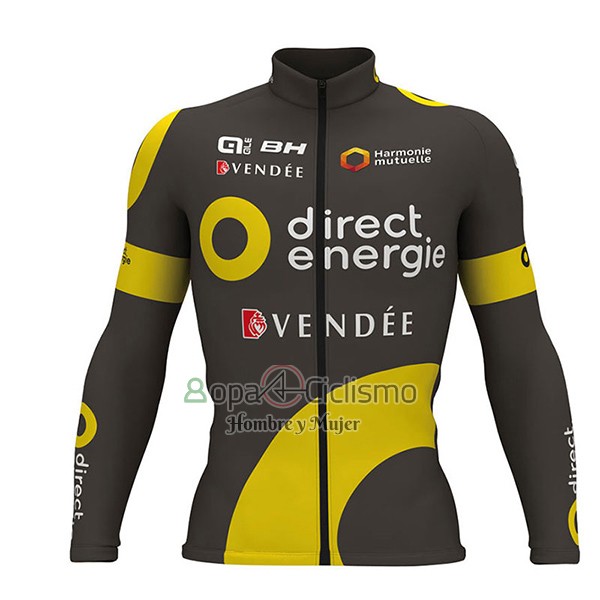 Direct Energie Ropa Ciclismo Culotte Largo 2017 Hombre Mangas Largas Vede Militare
